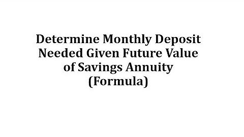 Determine Monthly Deposit Needed Given Future Value of Savings Annuity (TI-84 TVM Solver)