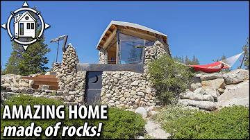 ROCK CABIN built by hand is pro snowboarder's amazing home