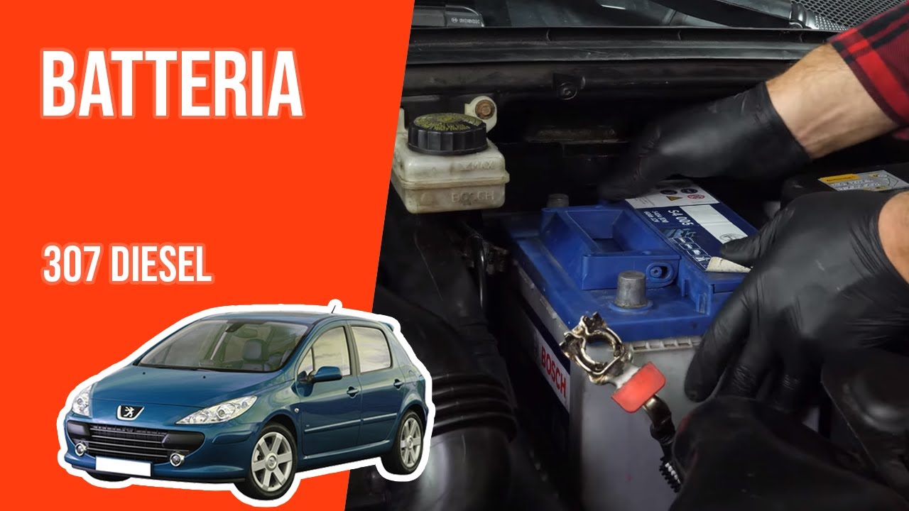 Cambio batteria PEUGEOT 307 1.6 HDi 🔋 YouTube