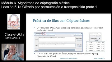 Class4crypt c4c6.1a Cifrado por permutación o transposición parte 1