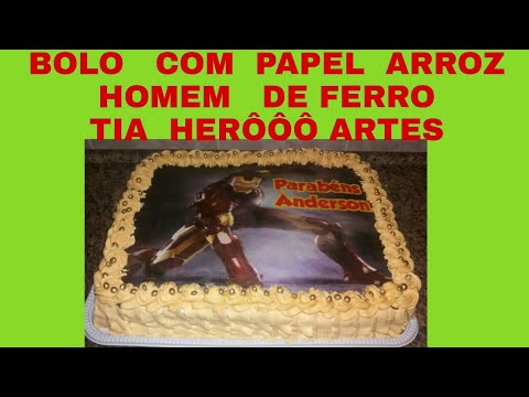 Homem De Ferro Iron Man M03 - Papel De Arroz Para Bolo