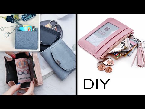 DIY PU LATHER COINS POCH CREDIT CARD HOLDER TUTORIAL Old Jeans Recycle Idea