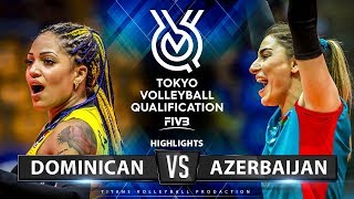 Dominican vs Azerbaijan | Highlights | Women's Volleyball Olympic Qualifying Tournament 2019