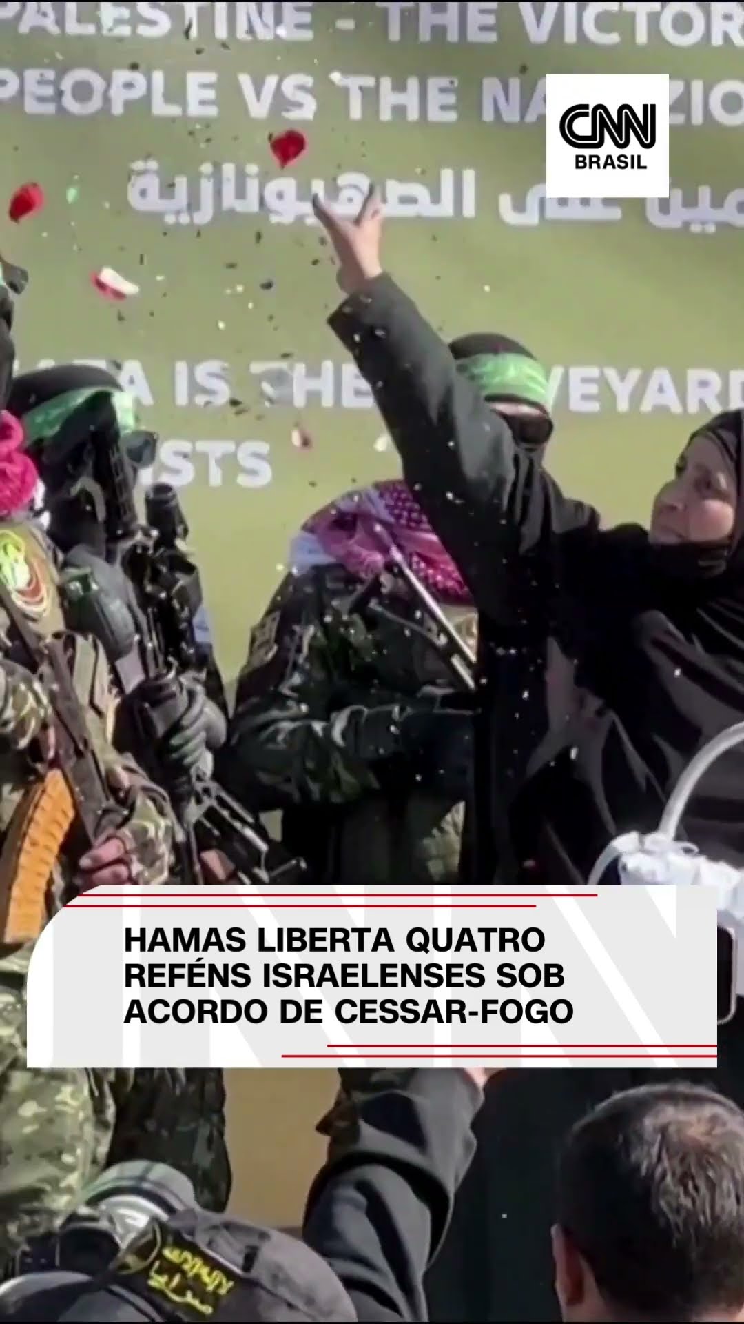Neste sábado (25), o Hamas liberou quatro reféns israelenses sob acordo ce cessar-fogo. #cnnbrasil