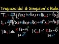 Numerical Integration - Trapezoidal Rule & Simpson's Rule