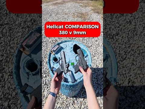 Comparison of Hellcat 9mm vs 380 #shorts