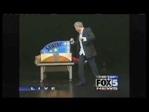 Joe Romano Magician Cuts Fox 5's Holly Morris in h...