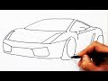 How to Draw Lamborghini / Easy Drawing Car / Çok Kolay Spor Araba Çizimi / Lamborghini Nasıl Çizilir