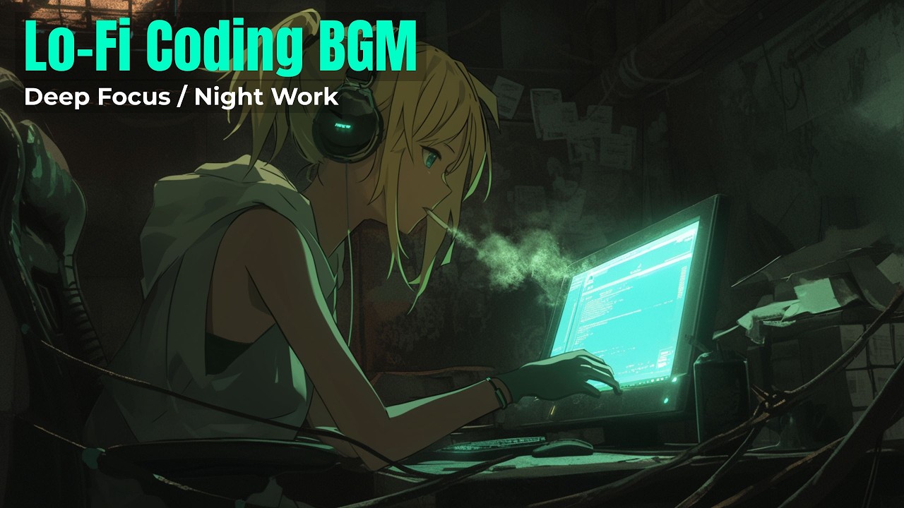 Deep Focus Coding Music – Dark Industrial Cyberpunk Tech BGM