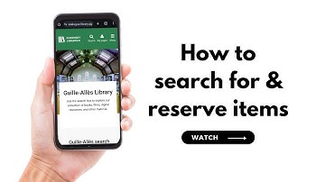 How to search for and reserve items