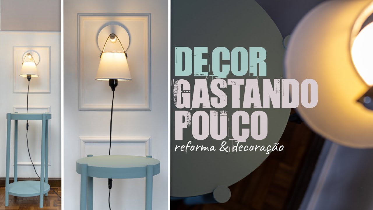 Mesa Lateral e Luminária de Parede - Reforma e Decoração do Quarto de Casal Ep02