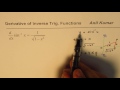 Proof for derivative of sine inverse trig function