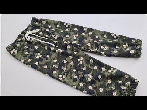 Easy Cutting and Sewing Children's Sweatpants / Making Trousers Suitable for Ages 4 - 5