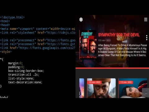 MOVIE LANDING PAGE TEMPLATE UI DESIGN USING HTML, CSS, JAVASCRIPT ...