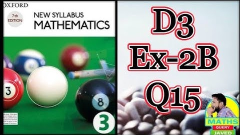 Q15 || Ex-2B || D3 || O