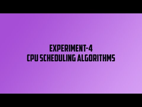 [OS] Exp 4 - CPU Scheduling Algorithms