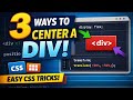 How to Center a Div in CSS (3 Easy Methods Explained)