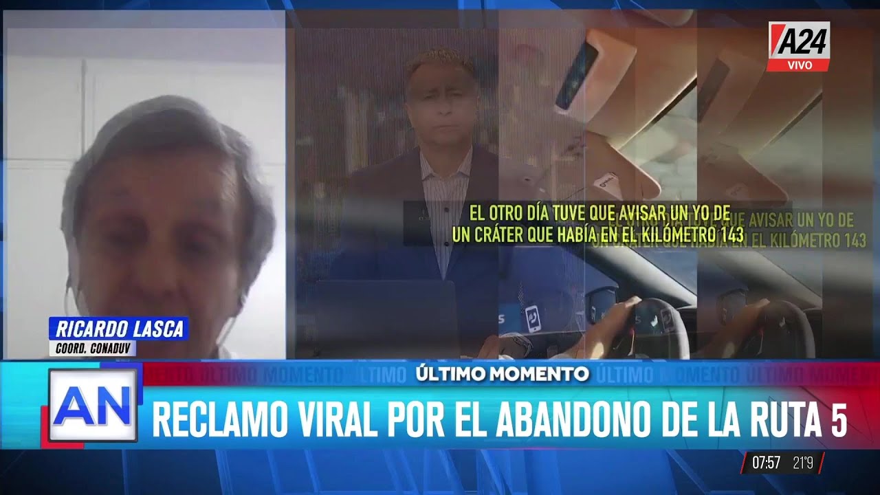 🔴 Reclamo viral por el abandono de la Ruta 5 - YouTube