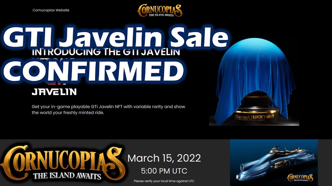 Cornucopias second NFT sale, MINT DATE CONFIRMED !!!