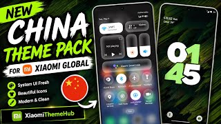 China Theme Pack With New Control Center & Pixel Clock Screen for Global Devices