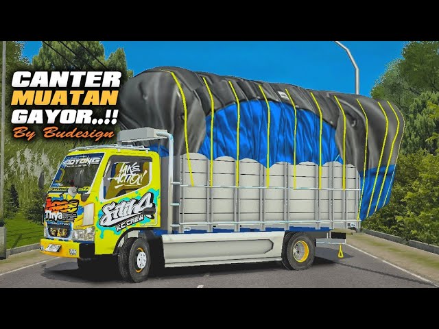 SHARE!! MOD TRUCK CANTER MUATAN GAYOR TERBARU BY BUDESIGN || MOD BUSSID TERBARU class=