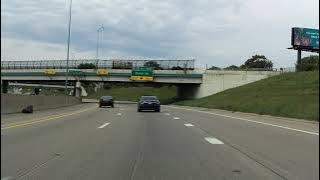 Jeffries Freeway (Interstate 96 Exits 192 to 180) westbound (Local Lanes)