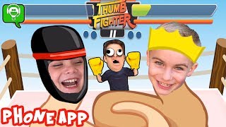 THUMB FIGHTER Game App + Skit on HobbyKidsGaming screenshot 4