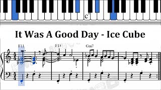 It Was A Good Day - Piano Chords - Instrumental Tutorial (Fast Then Slow)
How to play chord progression as sampled by Ice Cube from Footsteps In The Dark. With piano sheet music and keyboard notes. It Was A Good Day - Piano Chords - Instrumental Tutorial (Fast Then Slow)