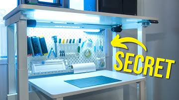 Secret Workbench hidden UNDER DESK!