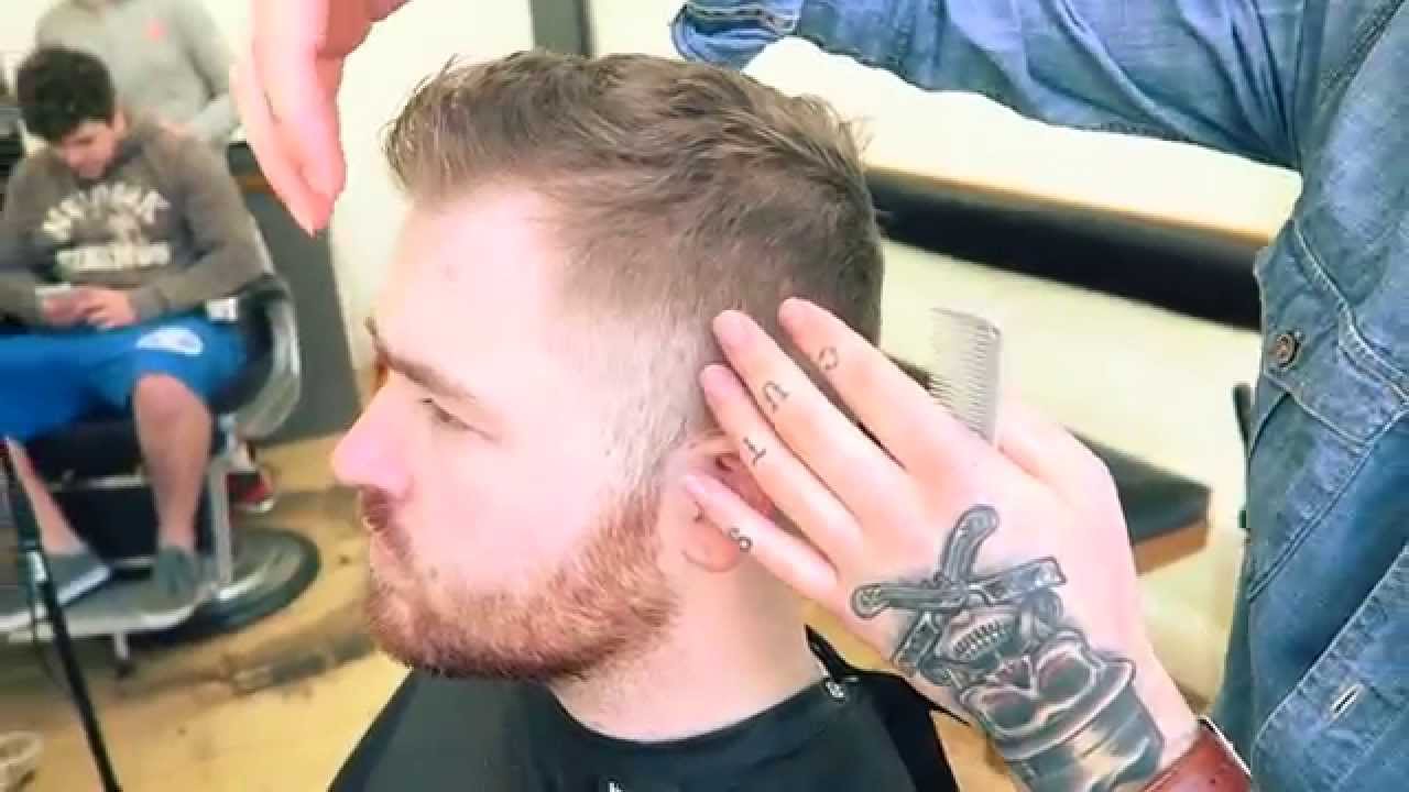 How To Fade Short Hair And Style A Classic Shaved Side Parting 3