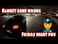 MUSTANG GT LATE NIGHT POV DRIVE | CLOSE CALL WITH THE COPS!
