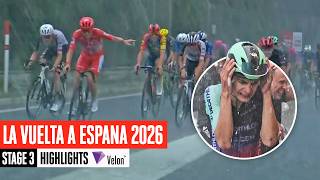 Weather CHAOS ⛈️ La Vuelta a España 2026 Stage 3 Highlights