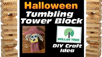 DIY Tumbling Tower Jenga Block Characters: Scary Scarecrow Tutorial