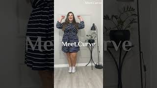 Meetcurve-Blue White Stripe Adjustable Drawstring Women Dress