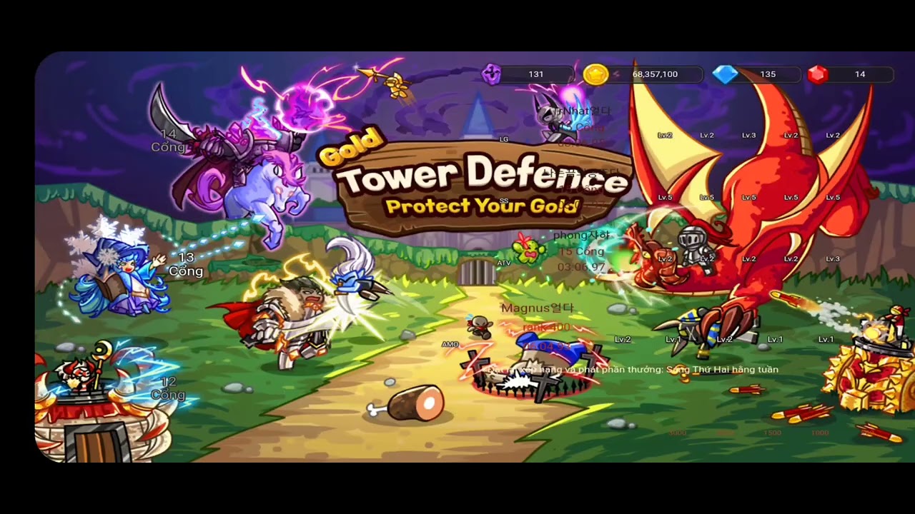7 Gate Defence gate 11-13 #gold tower defence - YouTube