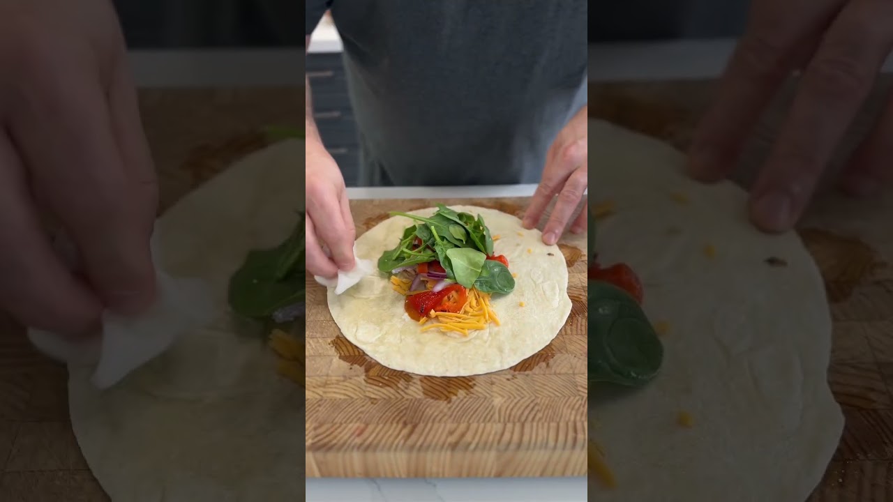 Grilled pork chop leftovers, for wraps on the air fryer