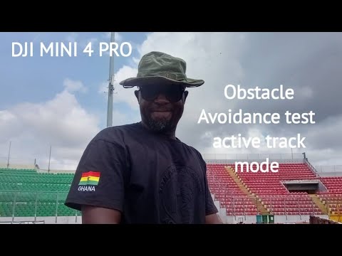 First time DJI mini 4 pro obstacle avoidance test and active track mode ...