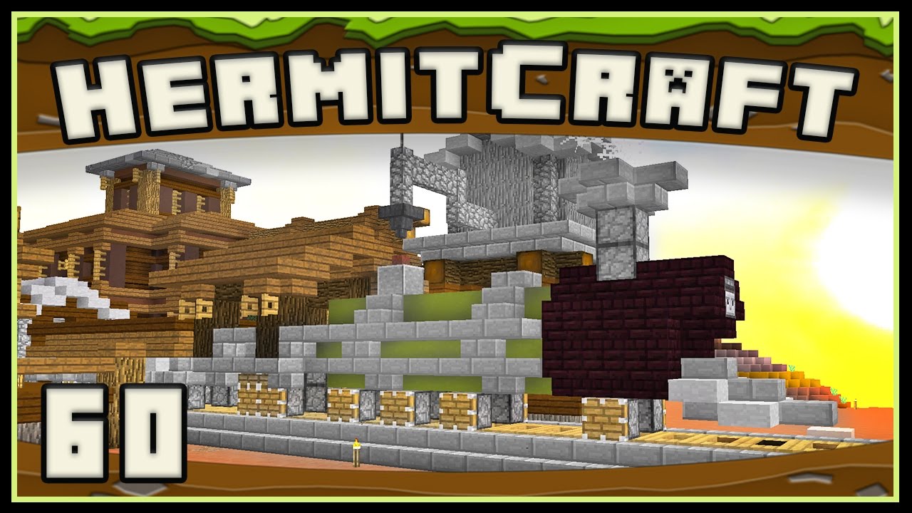 HermitCraft 4 - Minecraft: Awesome Steam Train Design Build