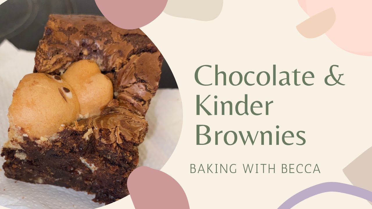 KINDER BROWNIES! Chunky and Chocolatey Kinder Brownies Easy Brownies