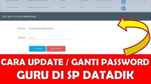 CARA UPDATE, GANTI ATAU RESET PASSWORD GURU ( PTK ) DI SP DATADIK PADA DAPODIK 2022
