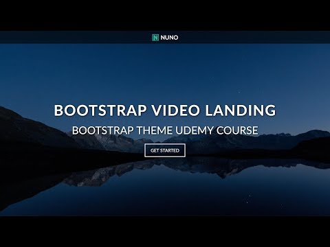 Full Screen Video Background Landing Page Website with HTML5, CSS3 & Bootstrap 4