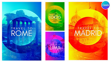Gradient Poster Design in Canva | Easy Canva Tutorial for Beginners