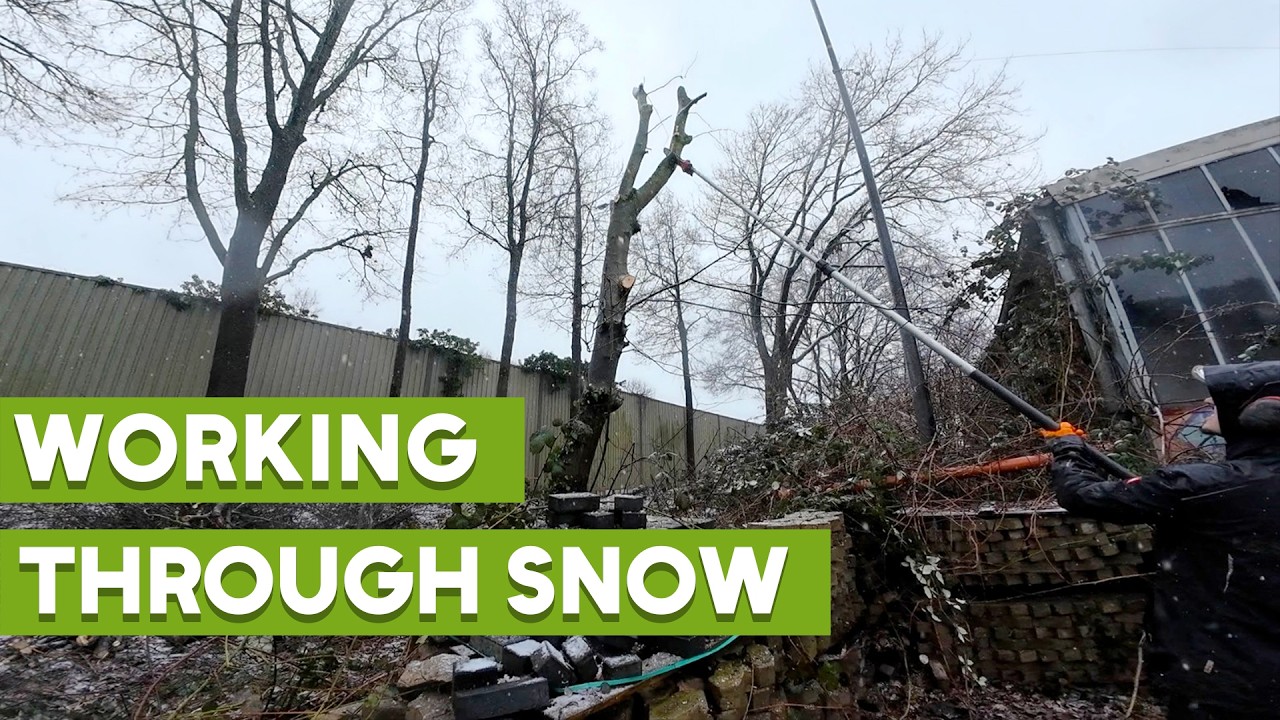 WORKING WHILE IT'S SNOWING IS HARD...