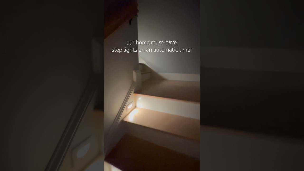 Adding step lights to our basement staircase has been the best decision! 