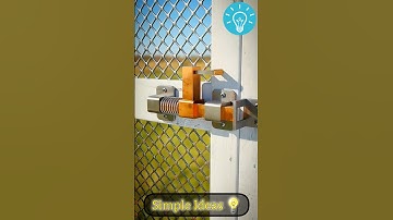 Heavy Duty Automatic Gate Latch 🔐 With Key  @5MinuteCraftsYouTube #shortvideo #diy #doorlock