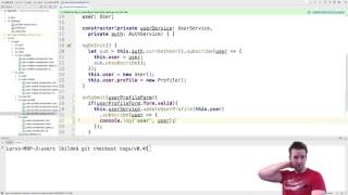 Angular with Firebase part 53 of 70 - Add update profile code to the typescript code