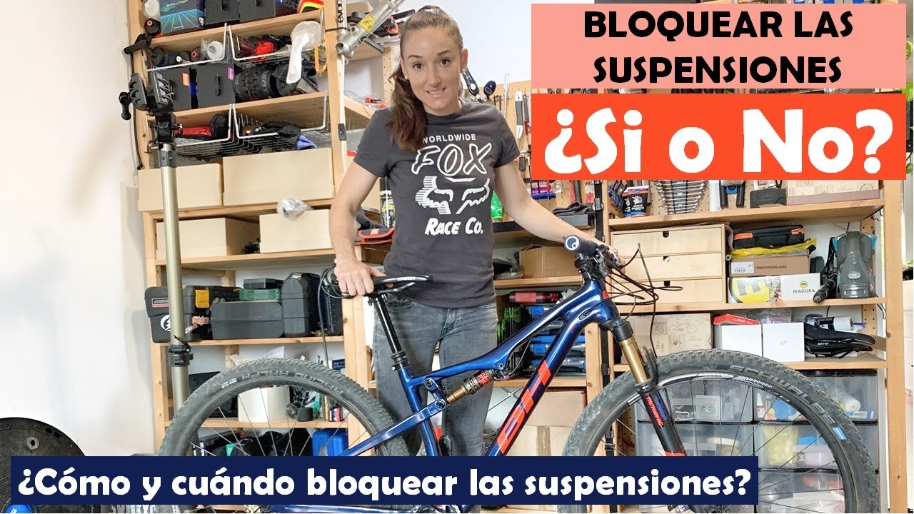 🤯¿Cuándo bloquear suspensiones de la bicicleta y por - usar horquilla amortiguador MTB - YouTube