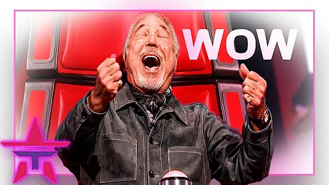 SIR TOM JONES SINGS 'CRY TO ME' IN BLIND AUDITIONS...