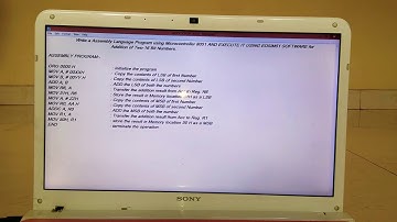 ADDITION OF TWO-16 BITS NUMBER USING EDSIM51 SOFTWARE 😁