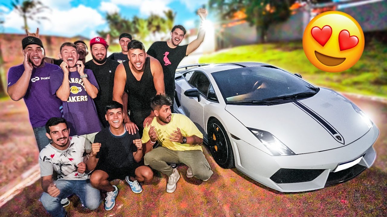 REAÇÃO DOS MEUS AMIGOS AO VER MINHA LAMBORGHINI !! 😍
